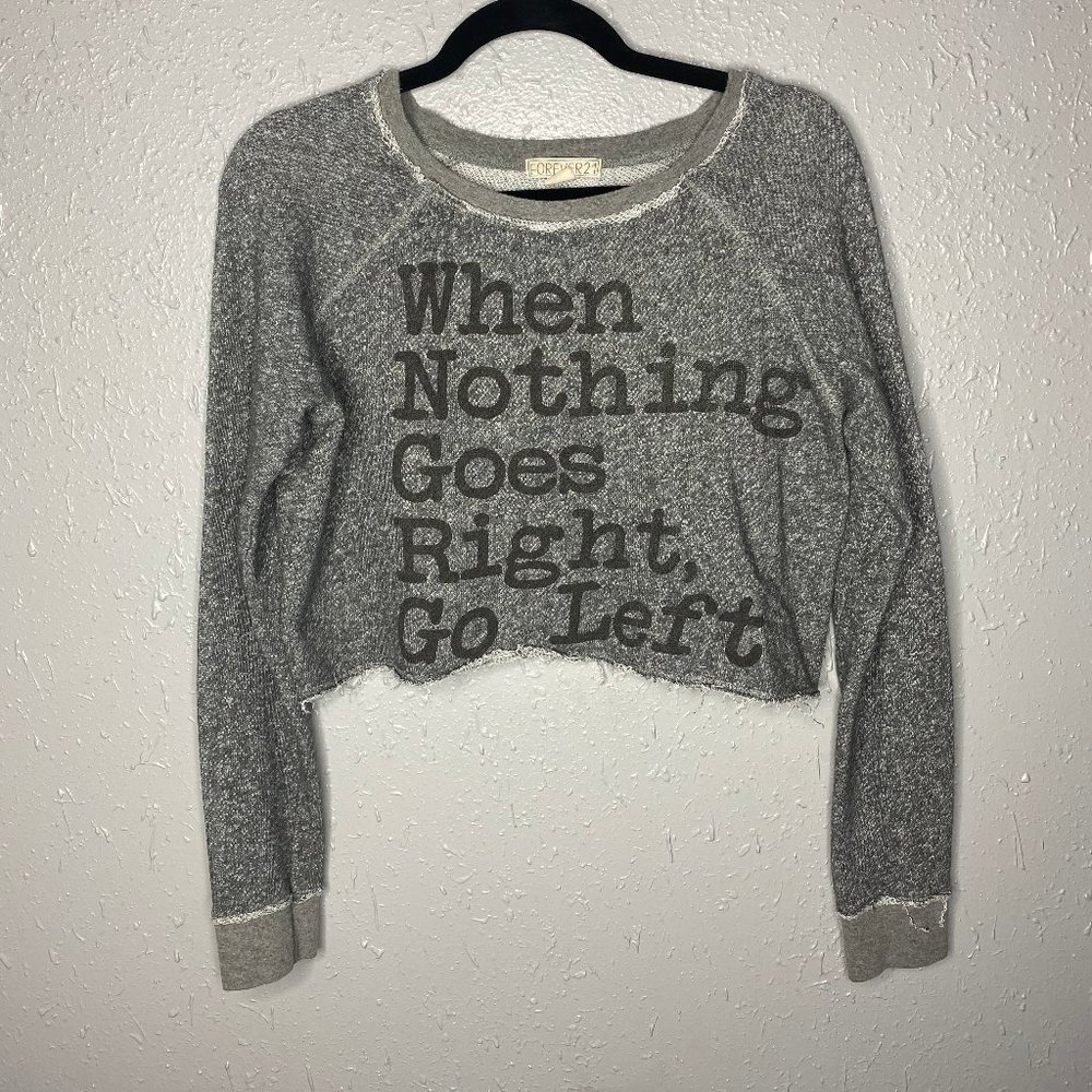 Cropped Grey Sweater from Forever 21
